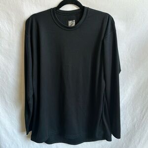Polar Max long sleeve black crew neck shirt, size L